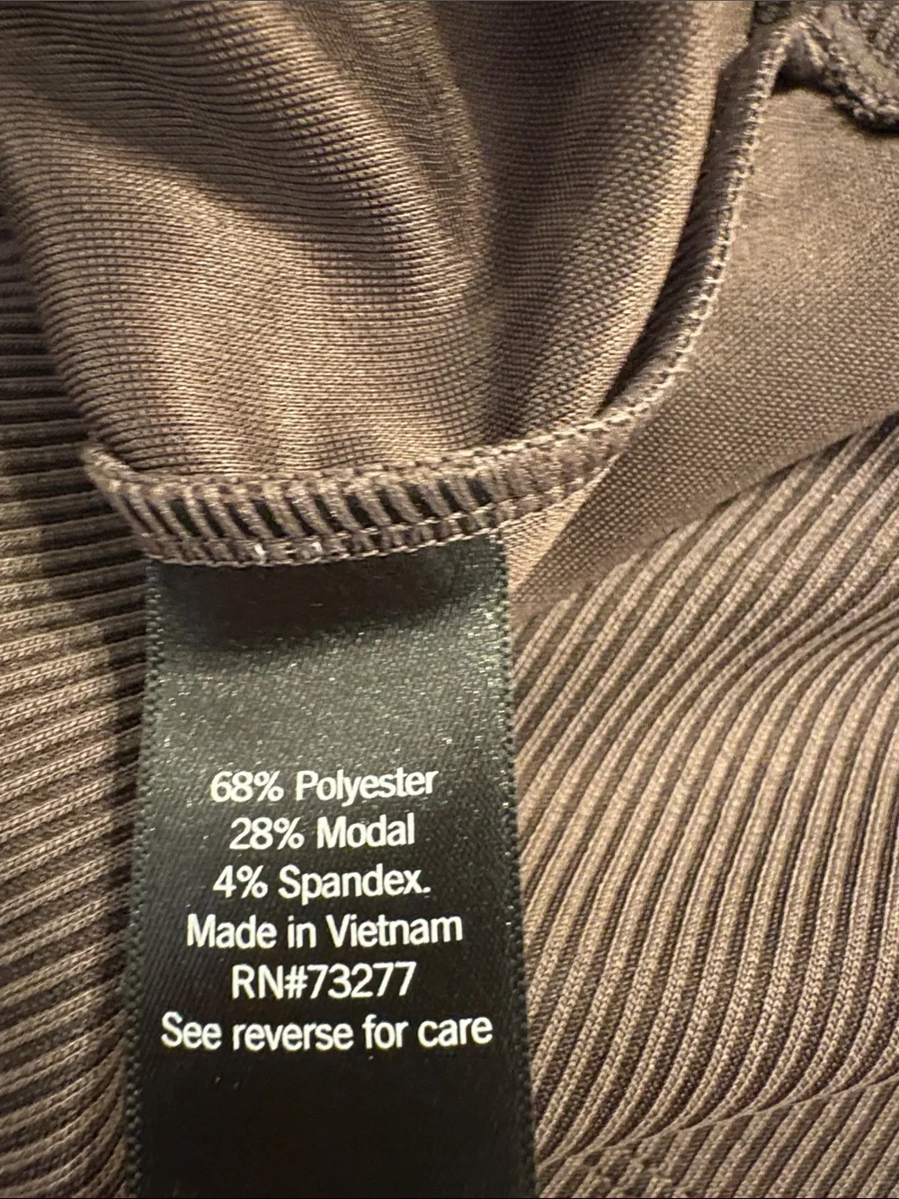 NWOT FLX women’s brown ribbed top size medium.